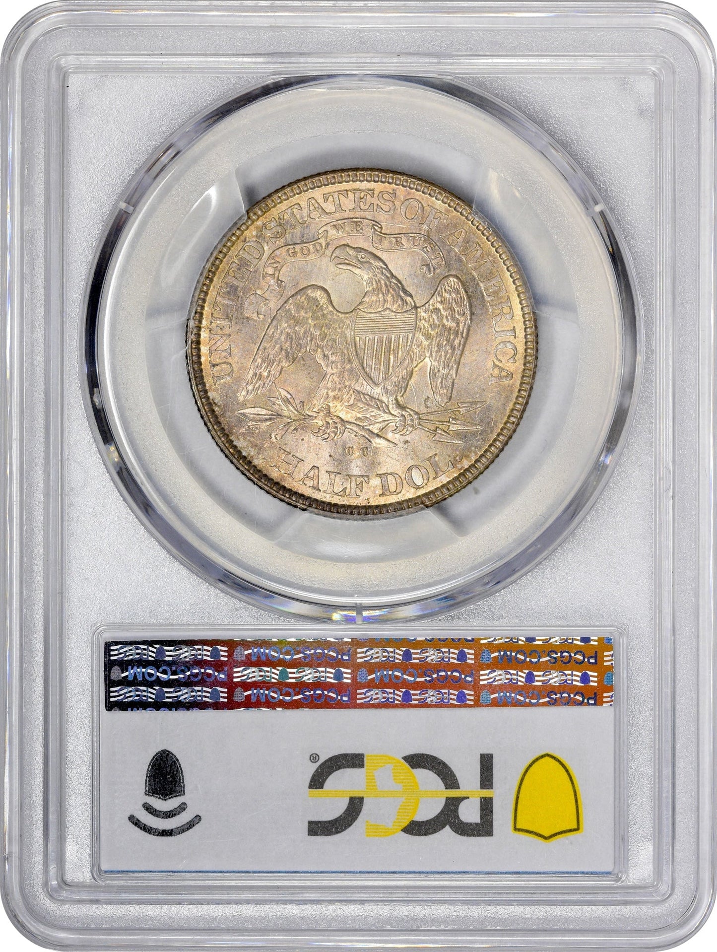 1877-CC 50C MS65 PCGS CAC EX BATTLE BORN REVERSE HOLDER