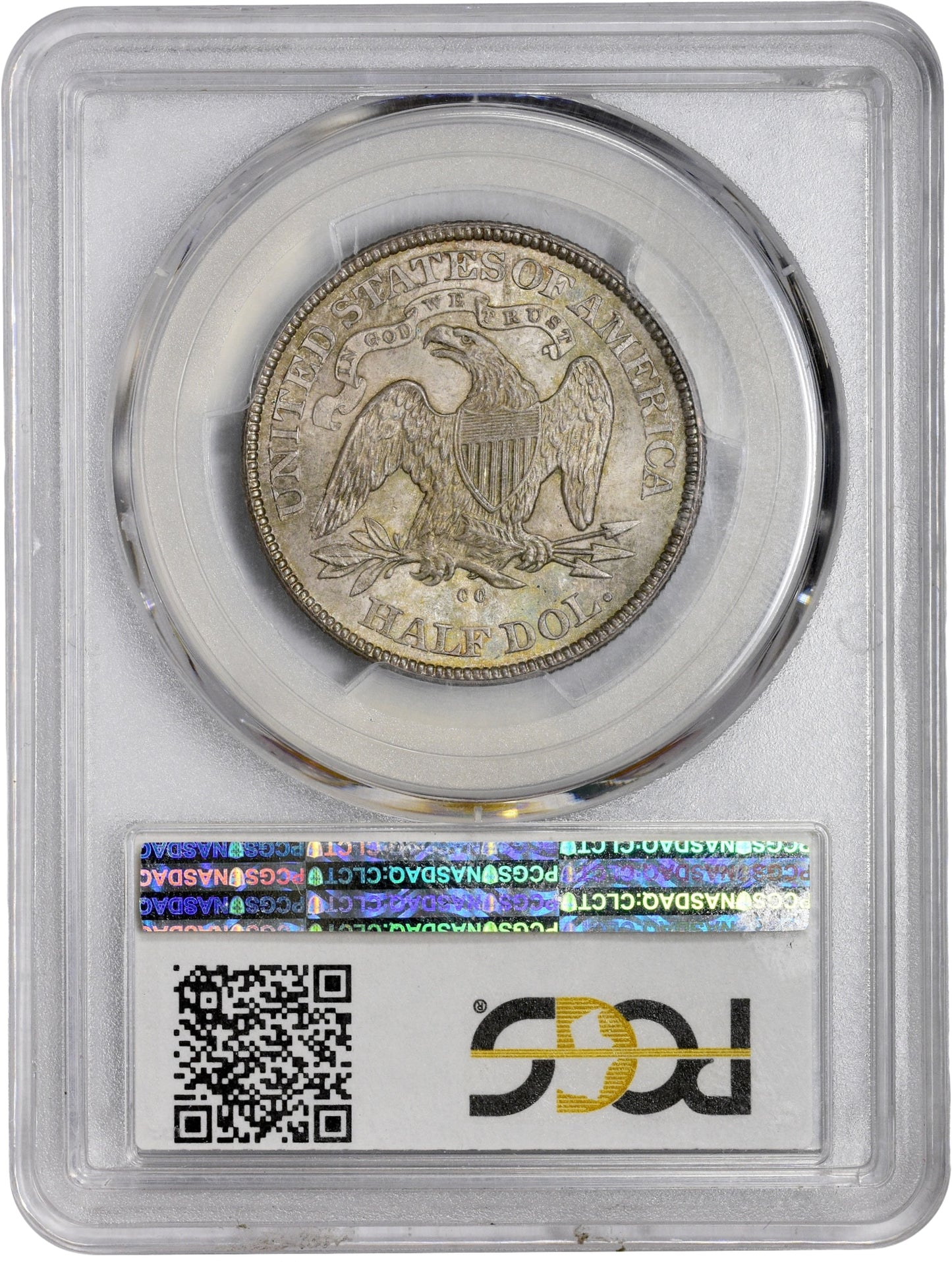 1877-CC 50C MS66 PCGS CAC REV HOLDER