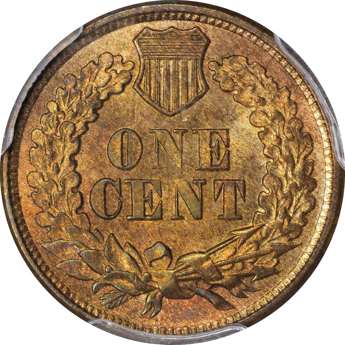 1877 1C MS65 RB PCGS CAC EEPS 1C