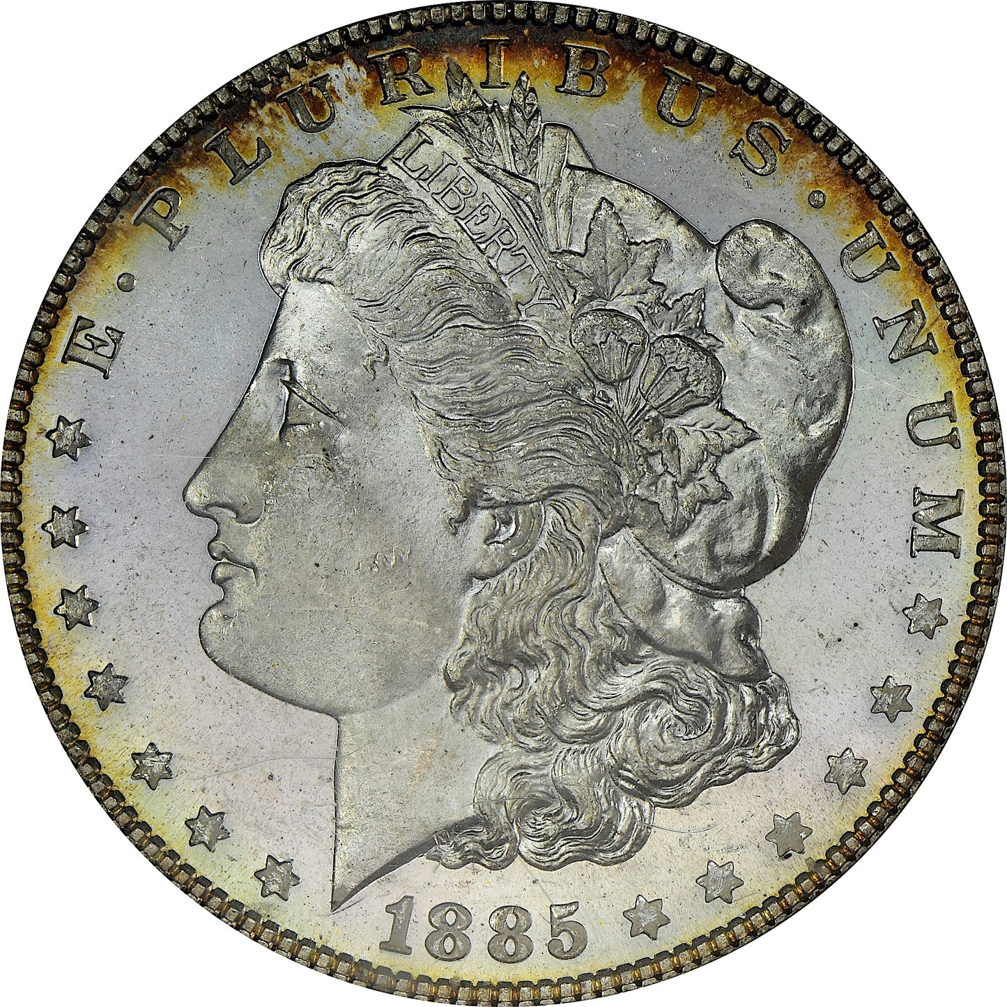 1885 $1 MS64 OGH RATTLER DMPL PCGS CAC