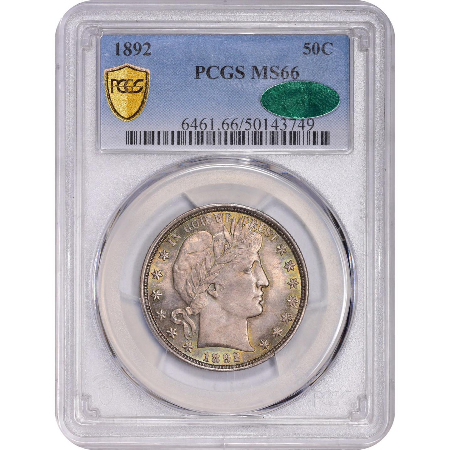 1892 50C MS66 PCGS CAC - Paradime Coins | PCGS NGC CACG CAC Rare US Numismatic Coins For Sale