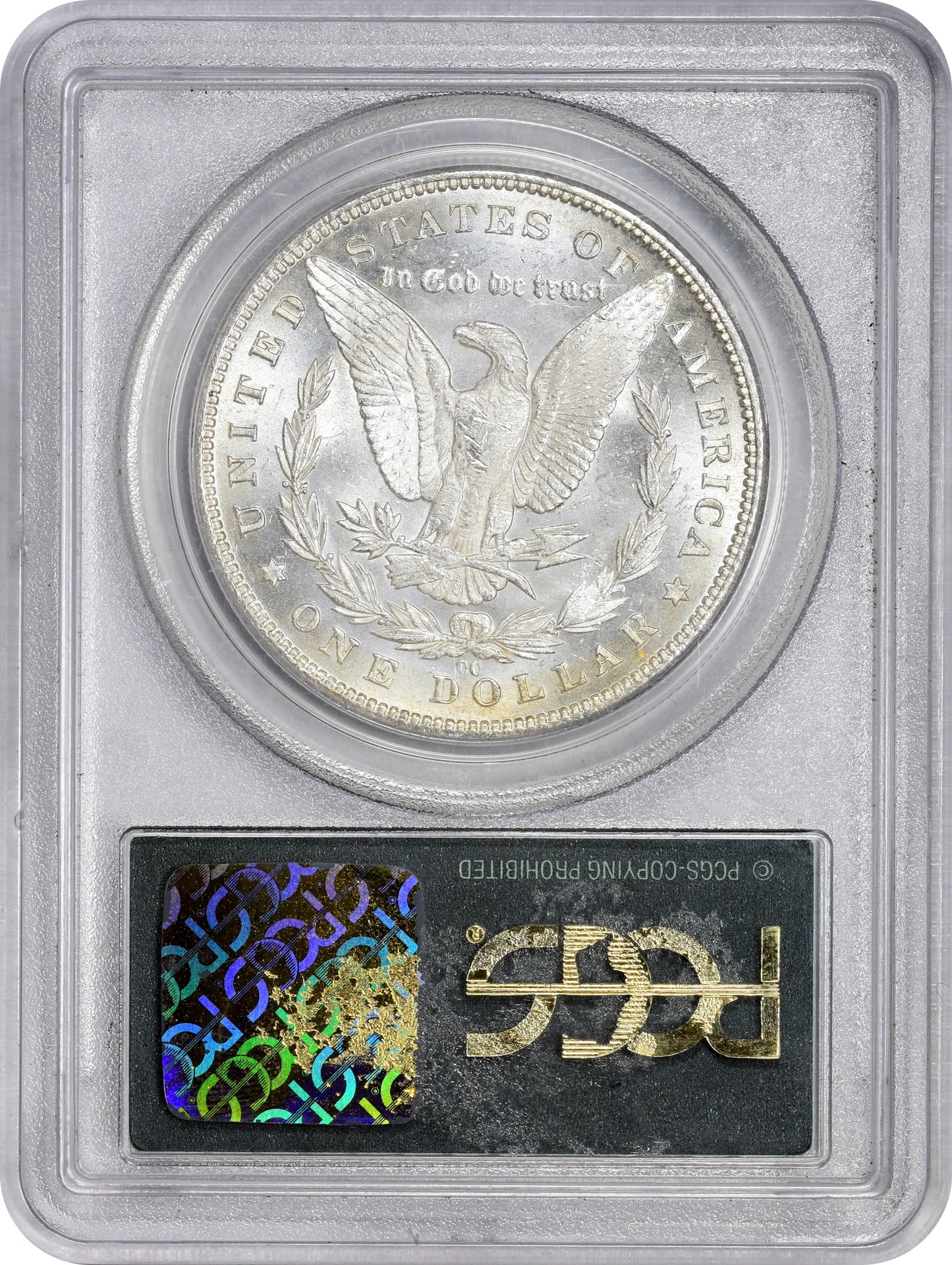 1893-CC $1 MS62 OGH PCGS CAC REVERSE HOLDER