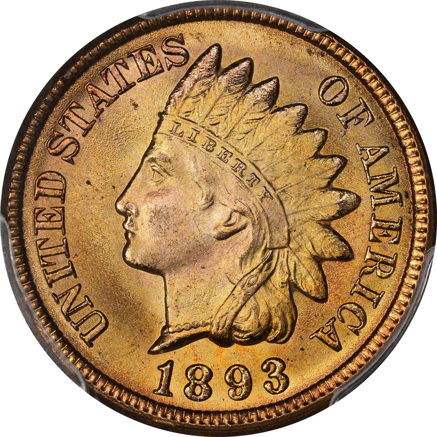 1893 1C MS66+ RD PCGS CAC EEPS
