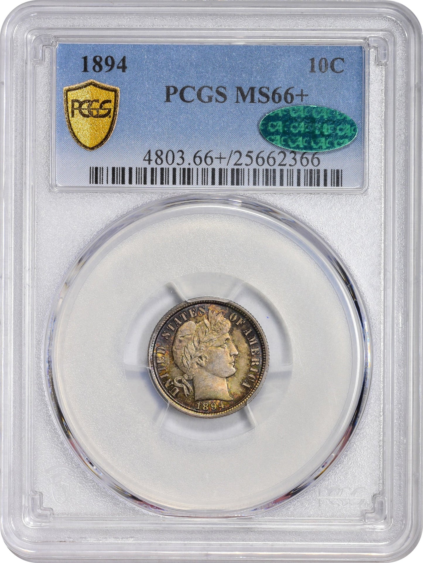 1894 10C MS66+ PCGS CAC