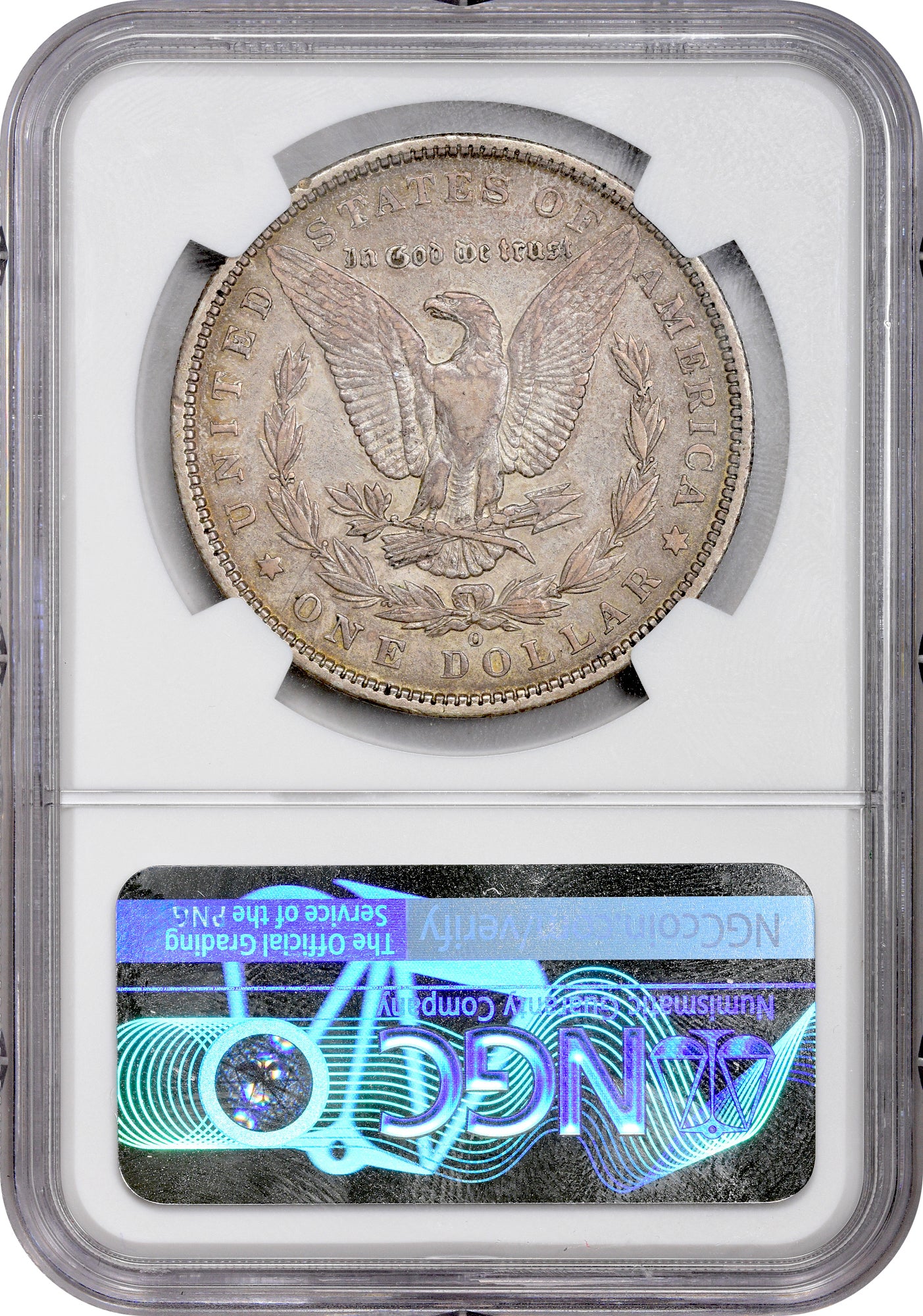 1895-O $1 XF40 NGC CAC REV HOLDER