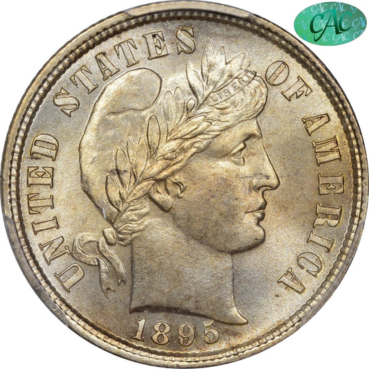 1895 10C MS66+ PCGS CAC EX GARDNER 10C