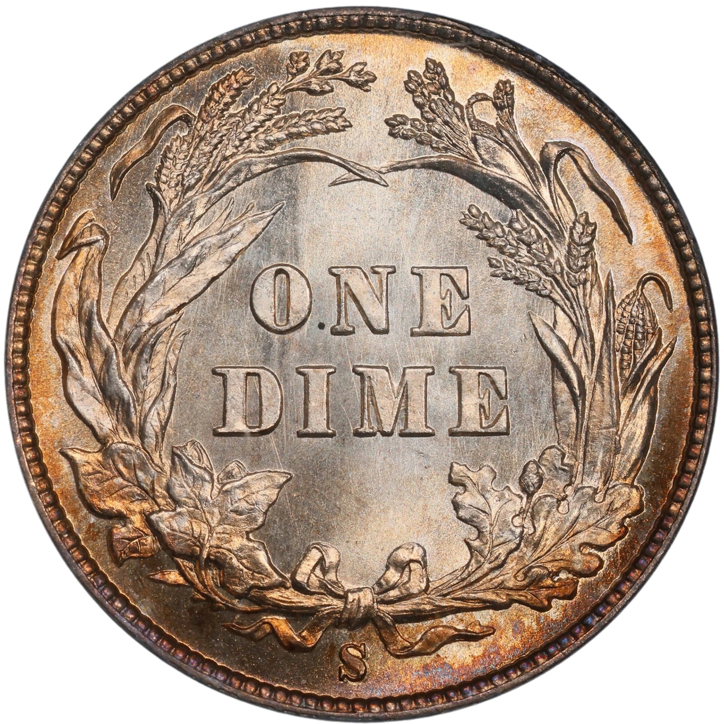 1896-S 10C MS65+ PCGS CAC