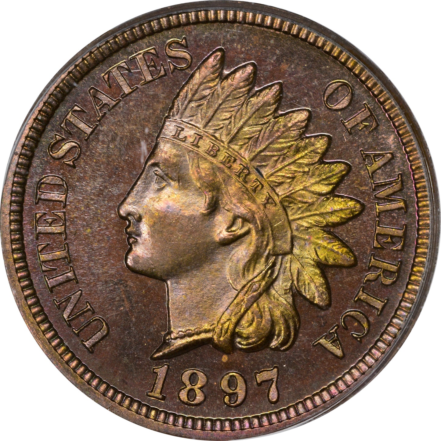 1897 1C PR66 RB PCGS CAC