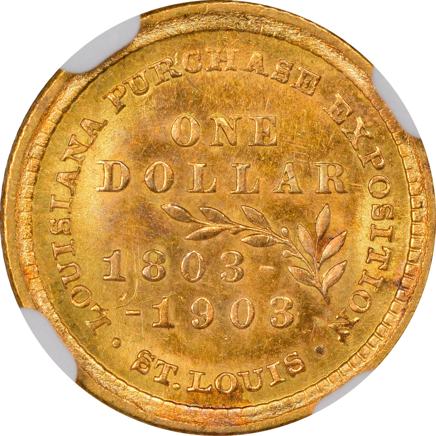 1903 G$1 Mckinley Louisiana Purchase Ms67 Ngc Cac Others