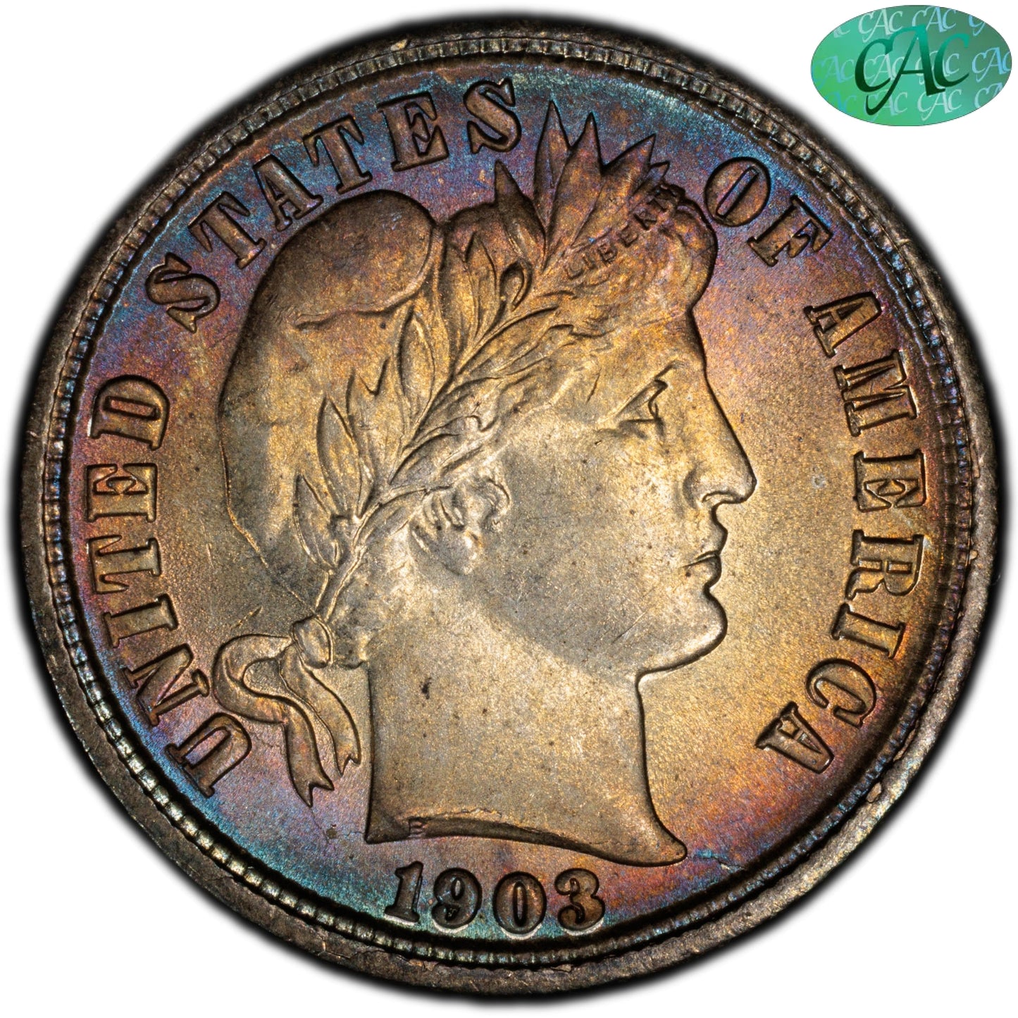 1903 10C MS67 PCGS CAC 10C