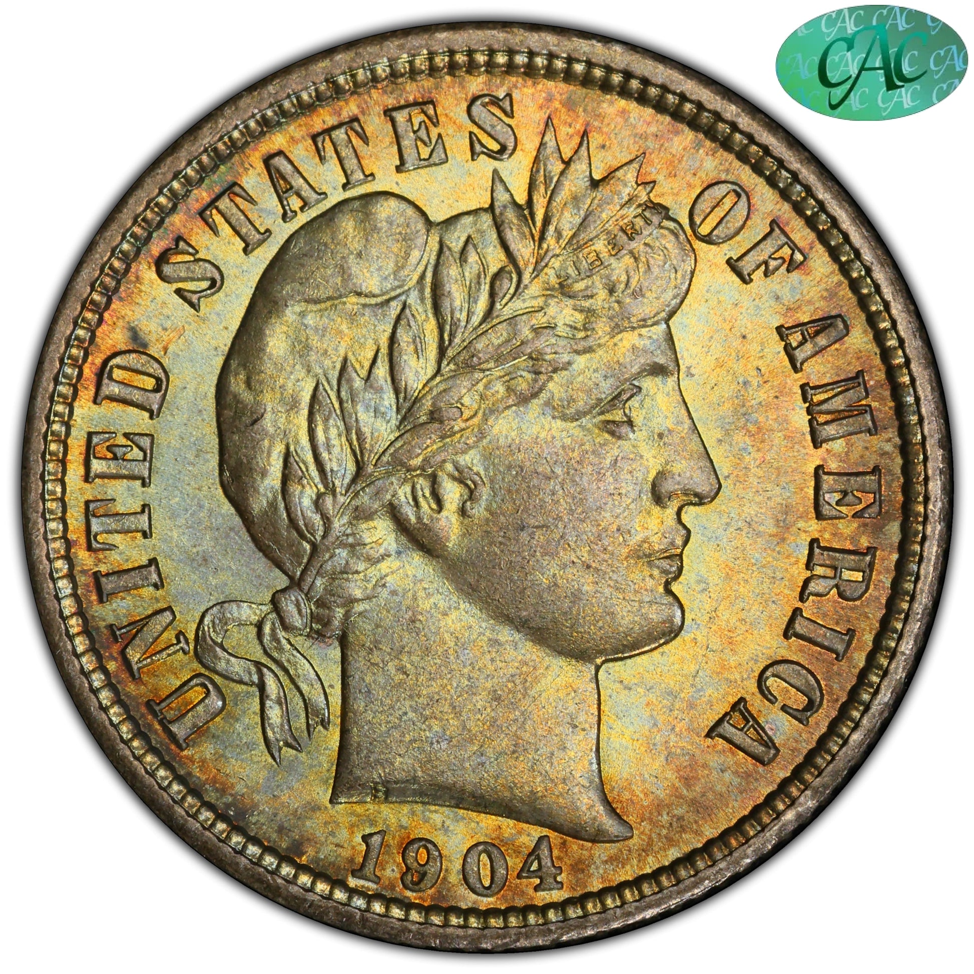 1904 10C MS66 + PCGS CAC 10C