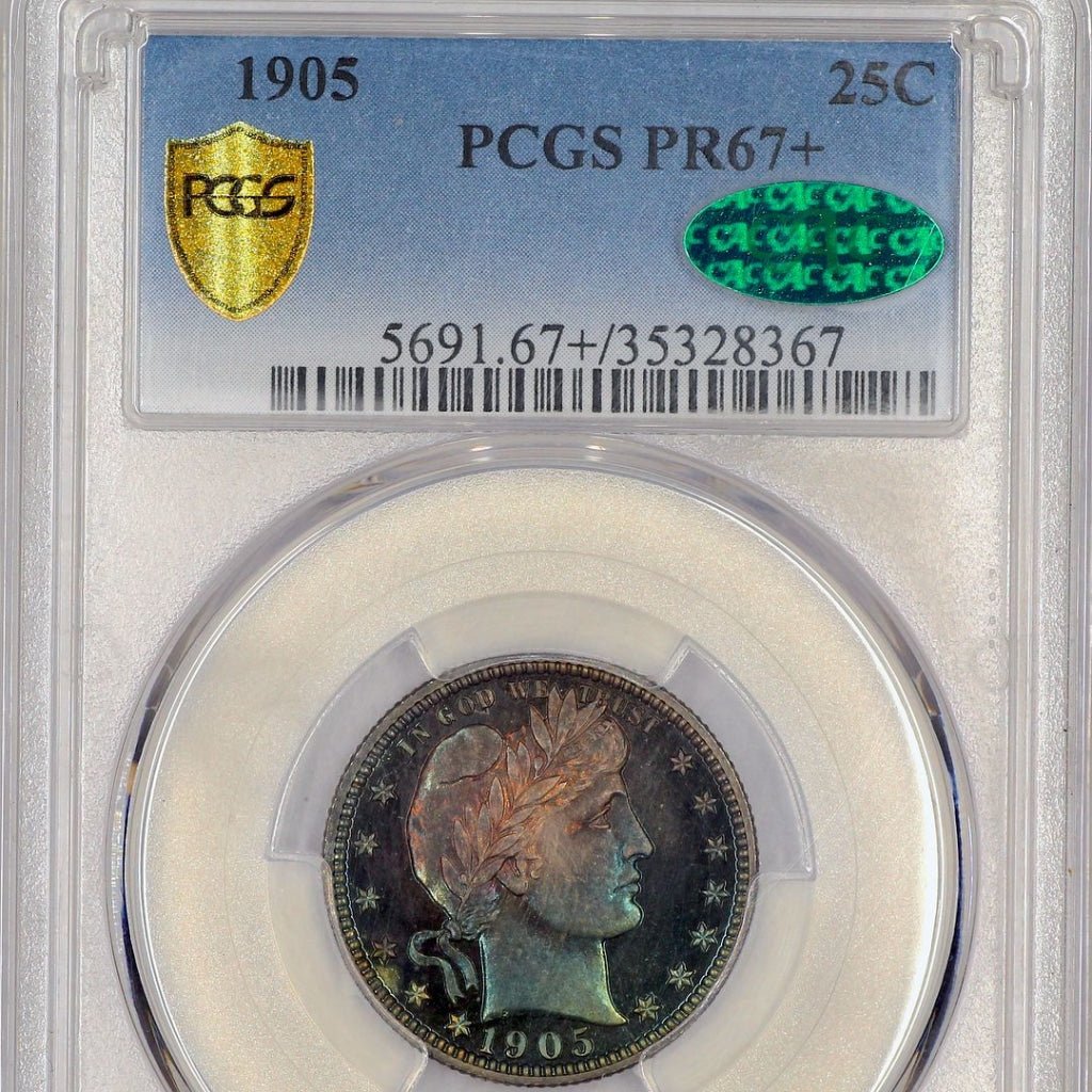 1905 25C PR67+ PCGS CAC - Paradime Coins | PCGS NGC CACG CAC Rare US Numismatic Coins For Sale