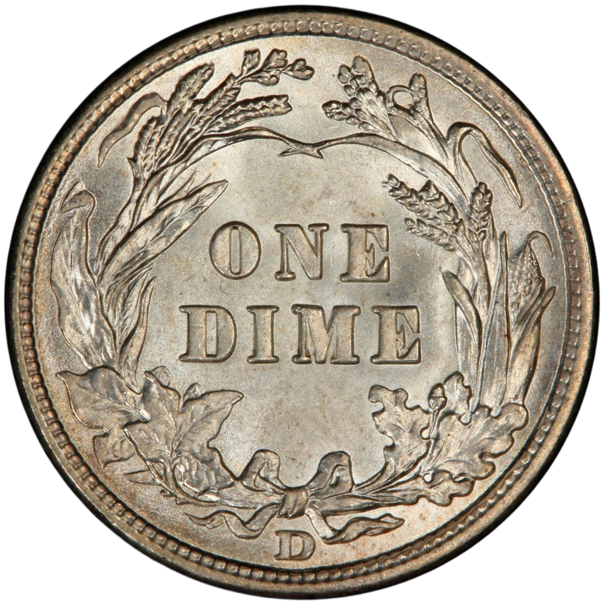 1908-D 10C MS67 PCGS CAC EX SIMPSON 10C