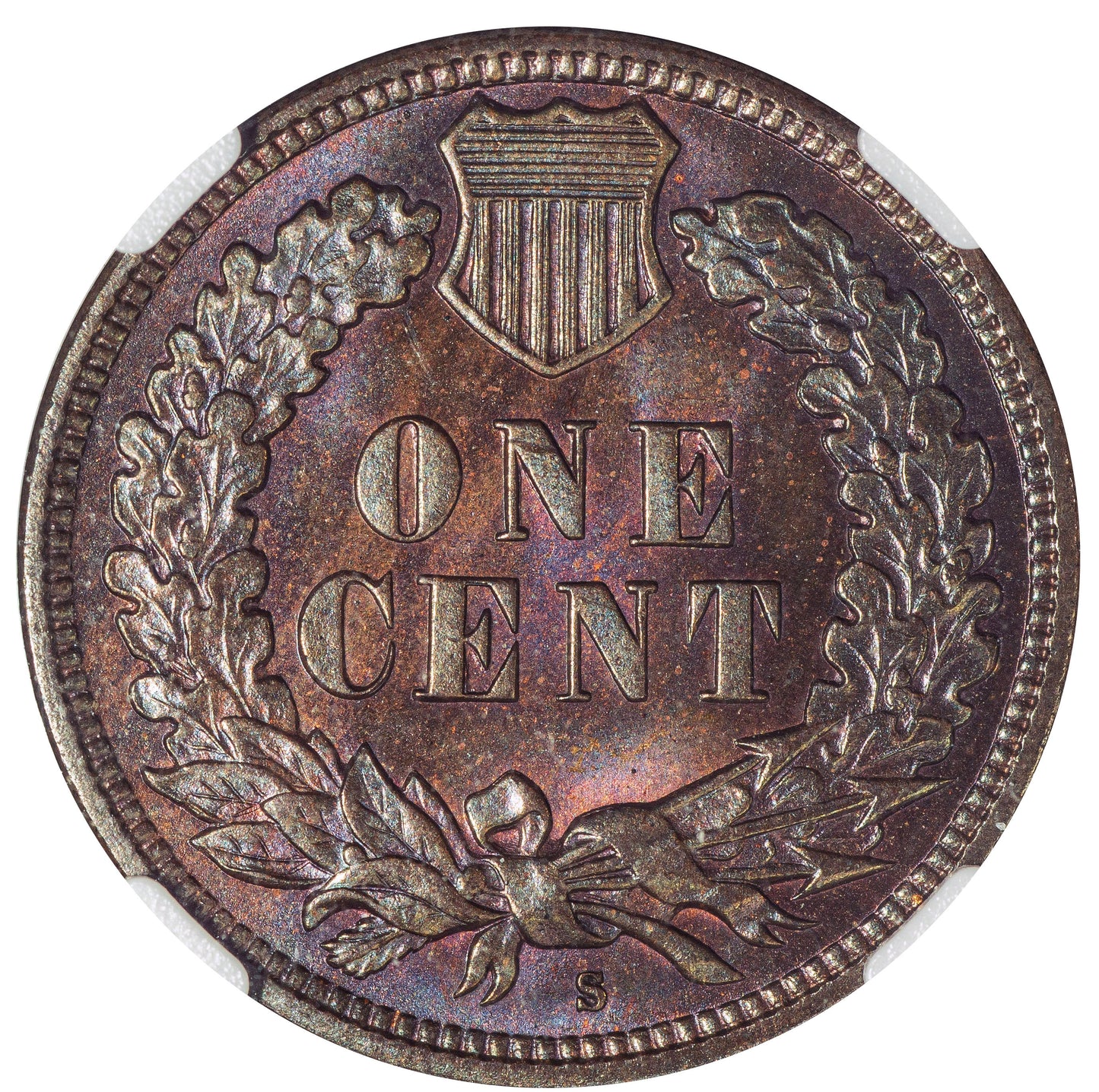 1908-S Indian Head Cent 1C MS64 BN NGC EEPS Reverse