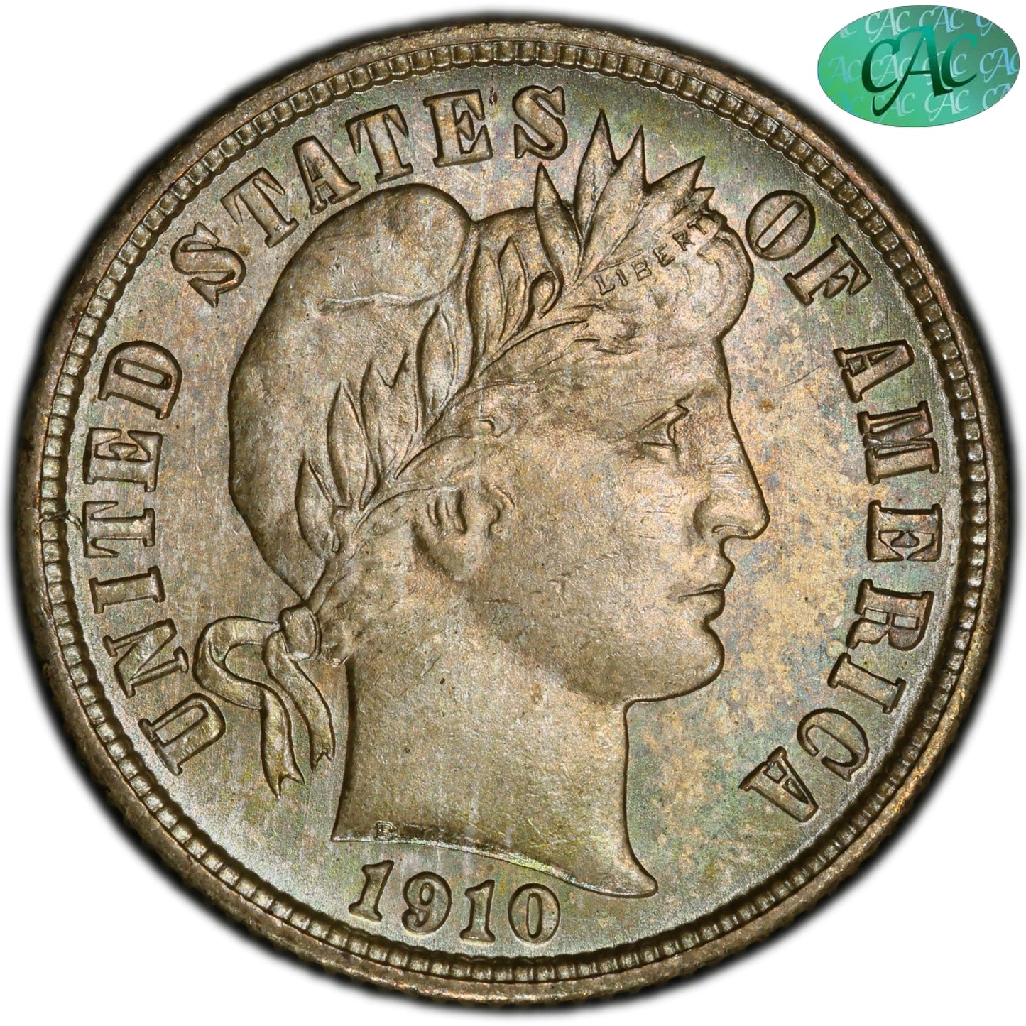 1910-D 10C MS66 + PCGS CAC 10C
