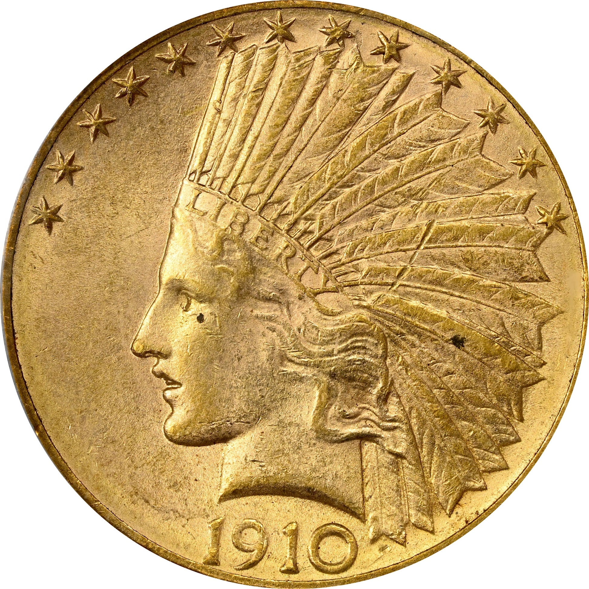 1910-D $10 AU58 DOILY OGH PCGS CAC