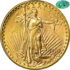 1910-D $20 AU55 CACG