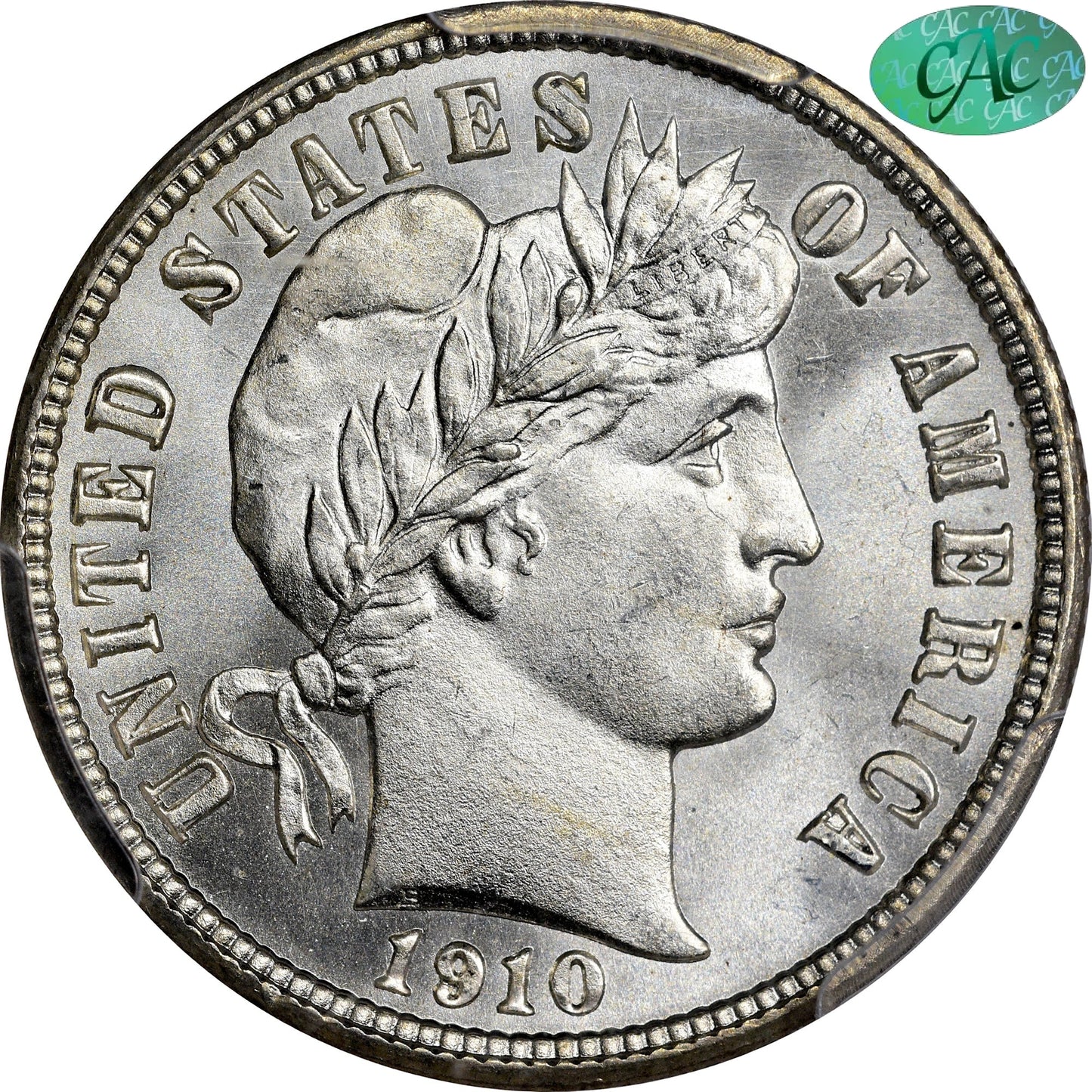 1910 10C MS67 + PCGS CAC 10C
