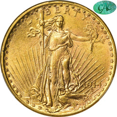 1914-S $20 MS61 CACG