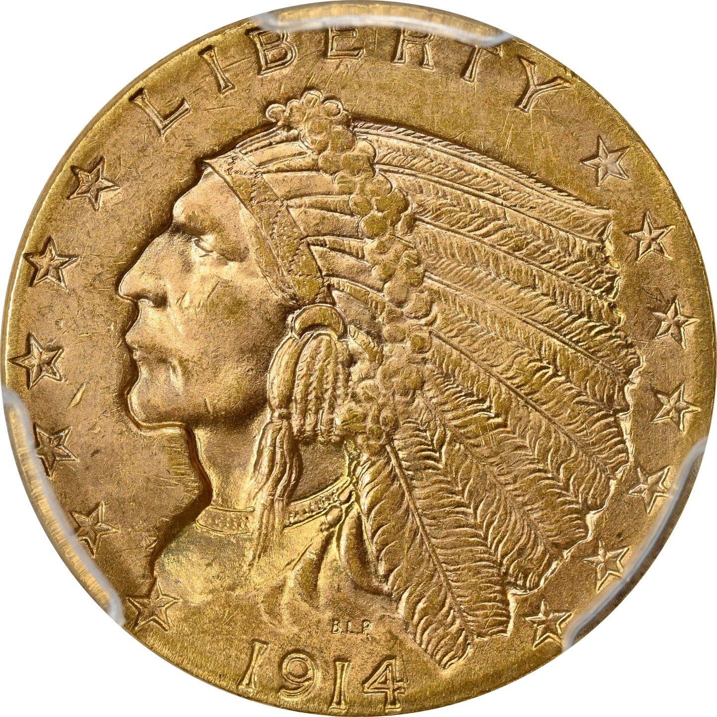 1914 $2.5 MS64+ PCGS CAC
