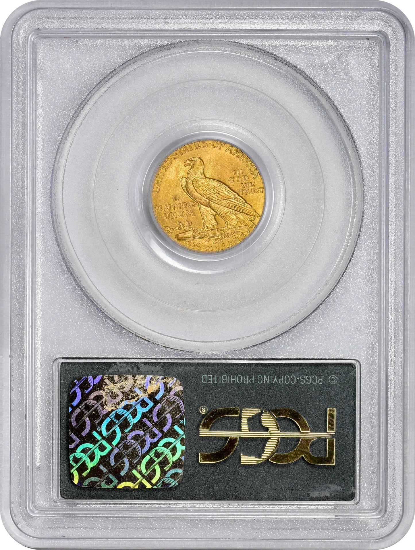 1915 $2.5 MS65 OGH PCGS CAC REVERSE HOLDER