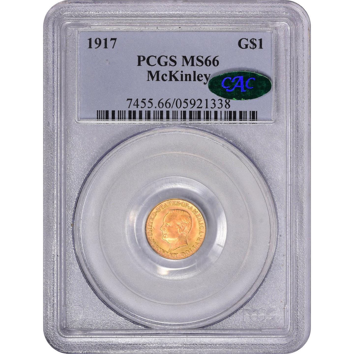 1917 G$1 MCKINLEY MS66 PCGS CAC - Paradime Coins | PCGS NGC CACG CAC Rare US Numismatic Coins For Sale