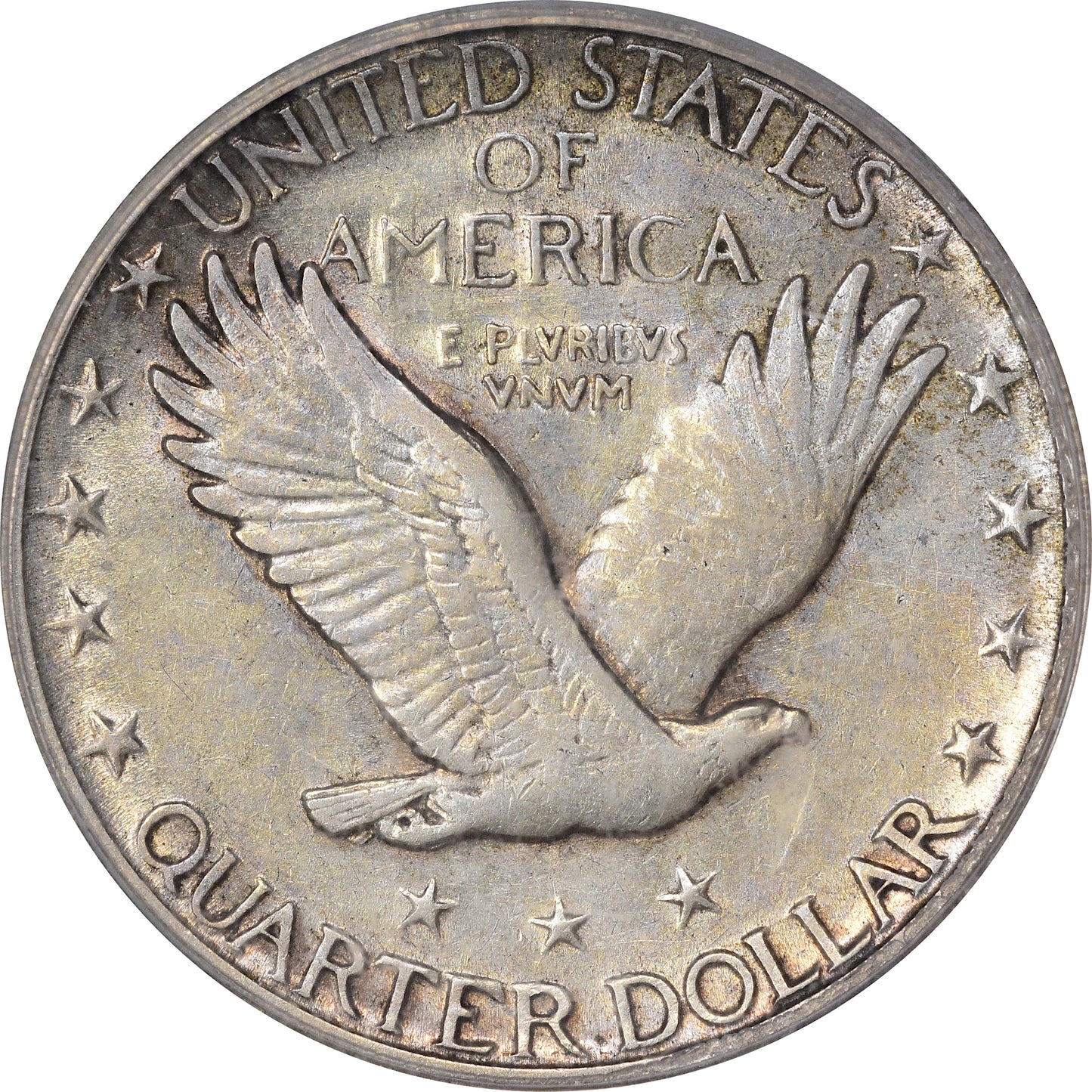 1918/7-S 25C XF40 OGH PCGS CAC REVERSE