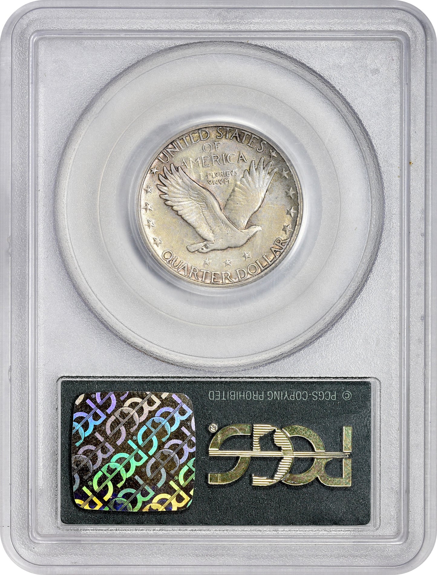 1918/7-S 25C XF40 OGH PCGS CAC REVERSE HOLDER