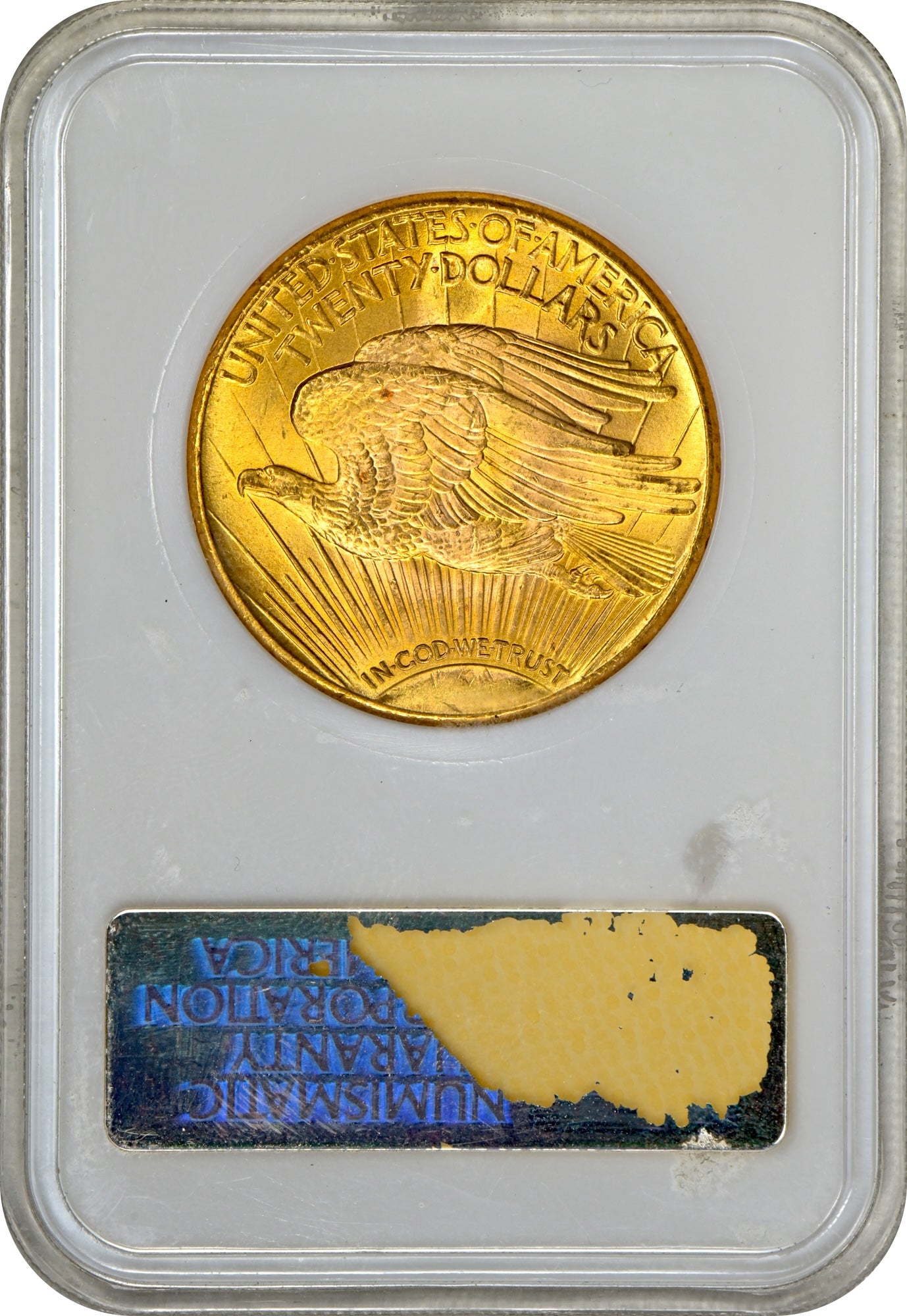 1926 $20 MS65 OH NGC CAC REVERSE HOLDER
