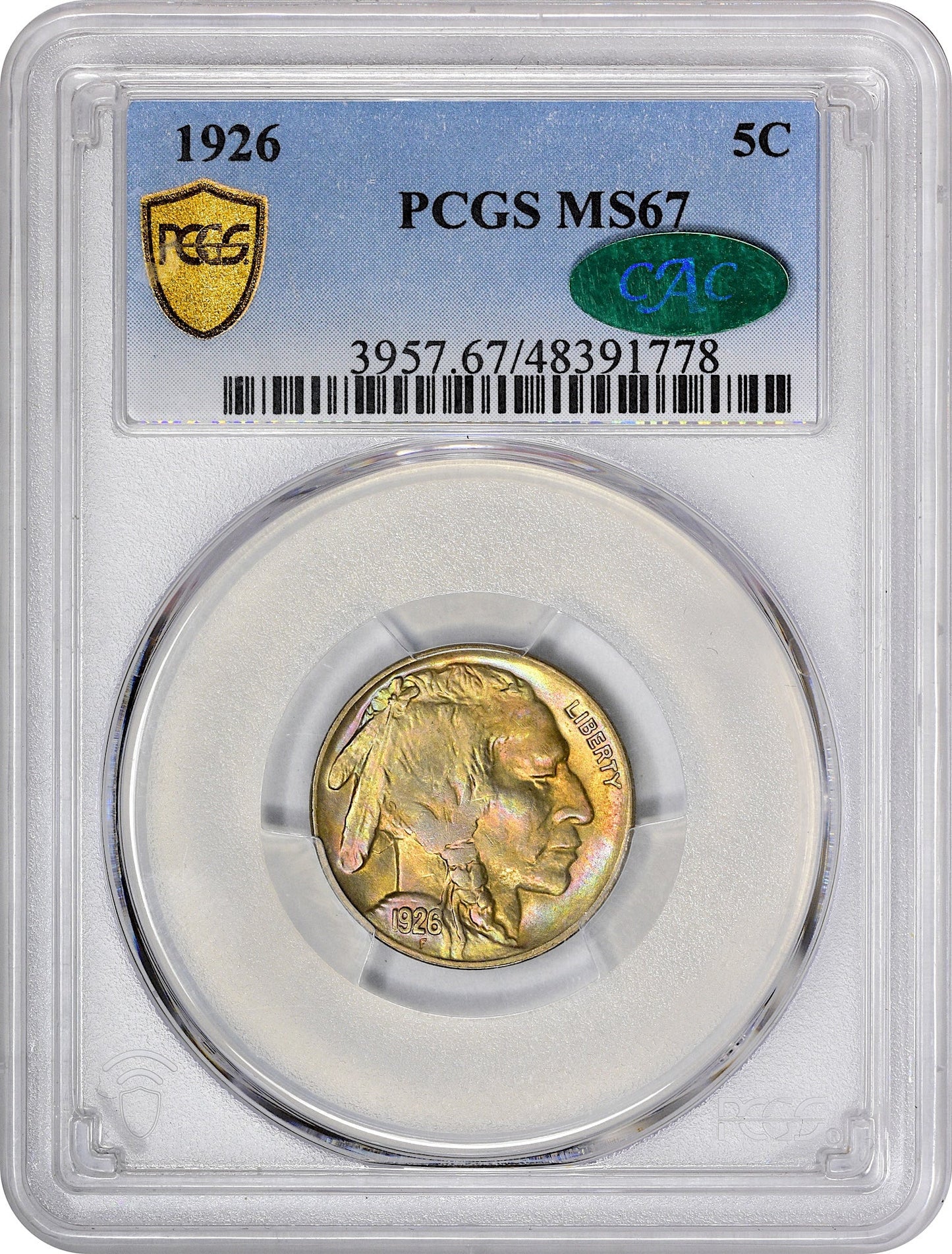 1926 5C MS67 PCGS CAC HOLDER