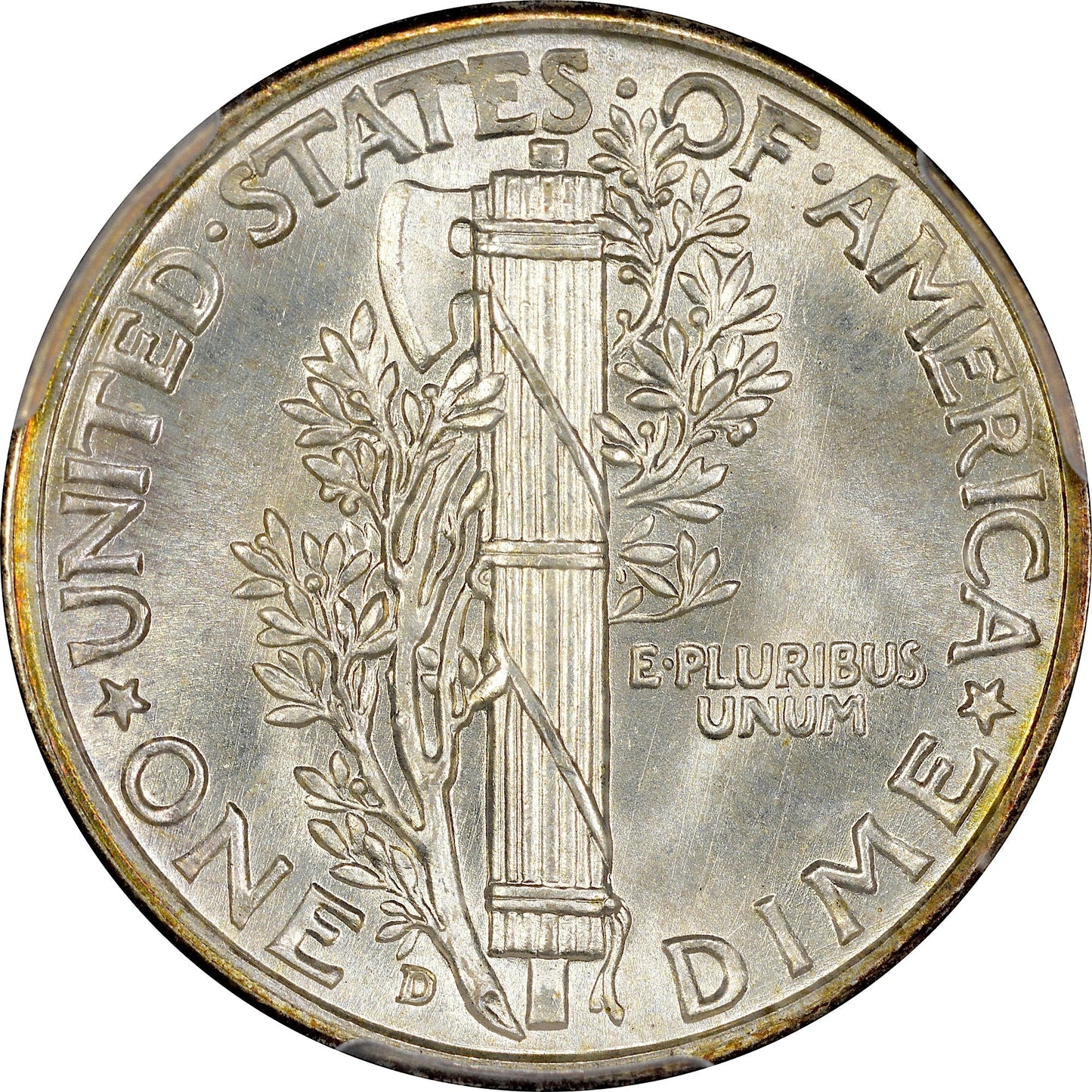 1943 D 10C MS68+ FB PCGS CAC 10C