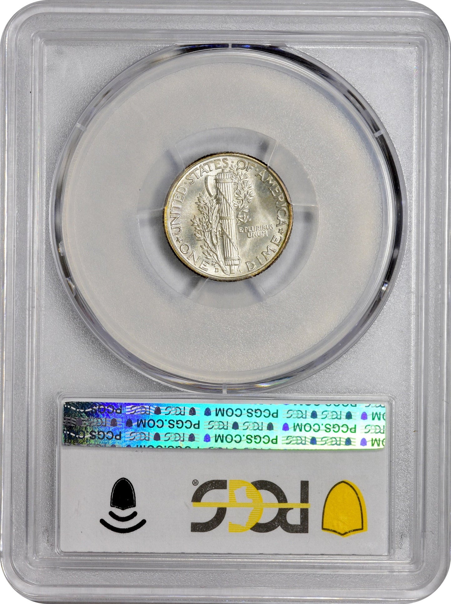 1943 D 10C MS68+ FB PCGS CAC 10C REVERSE HOLDER