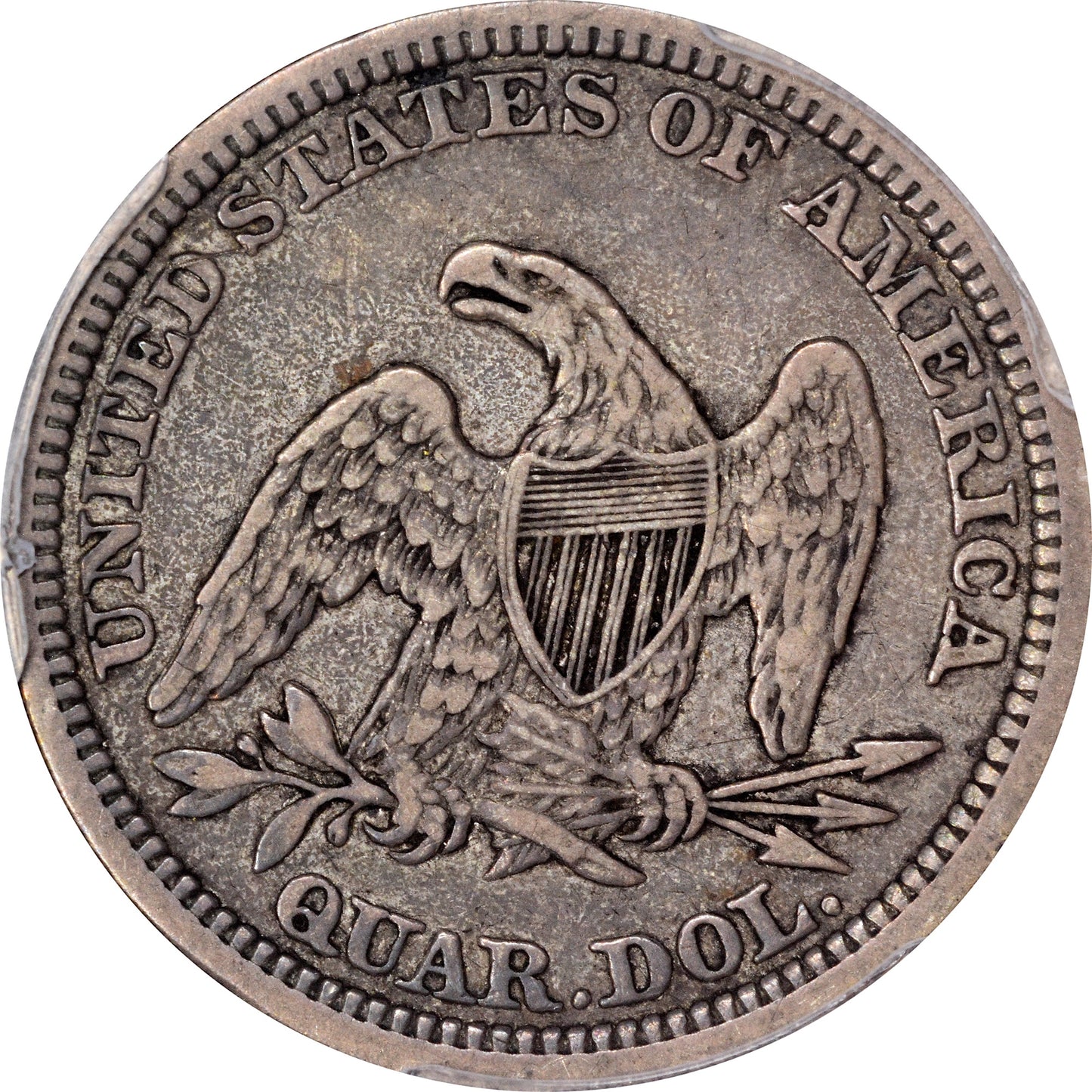 1863 25C VF30 PCGS CAC