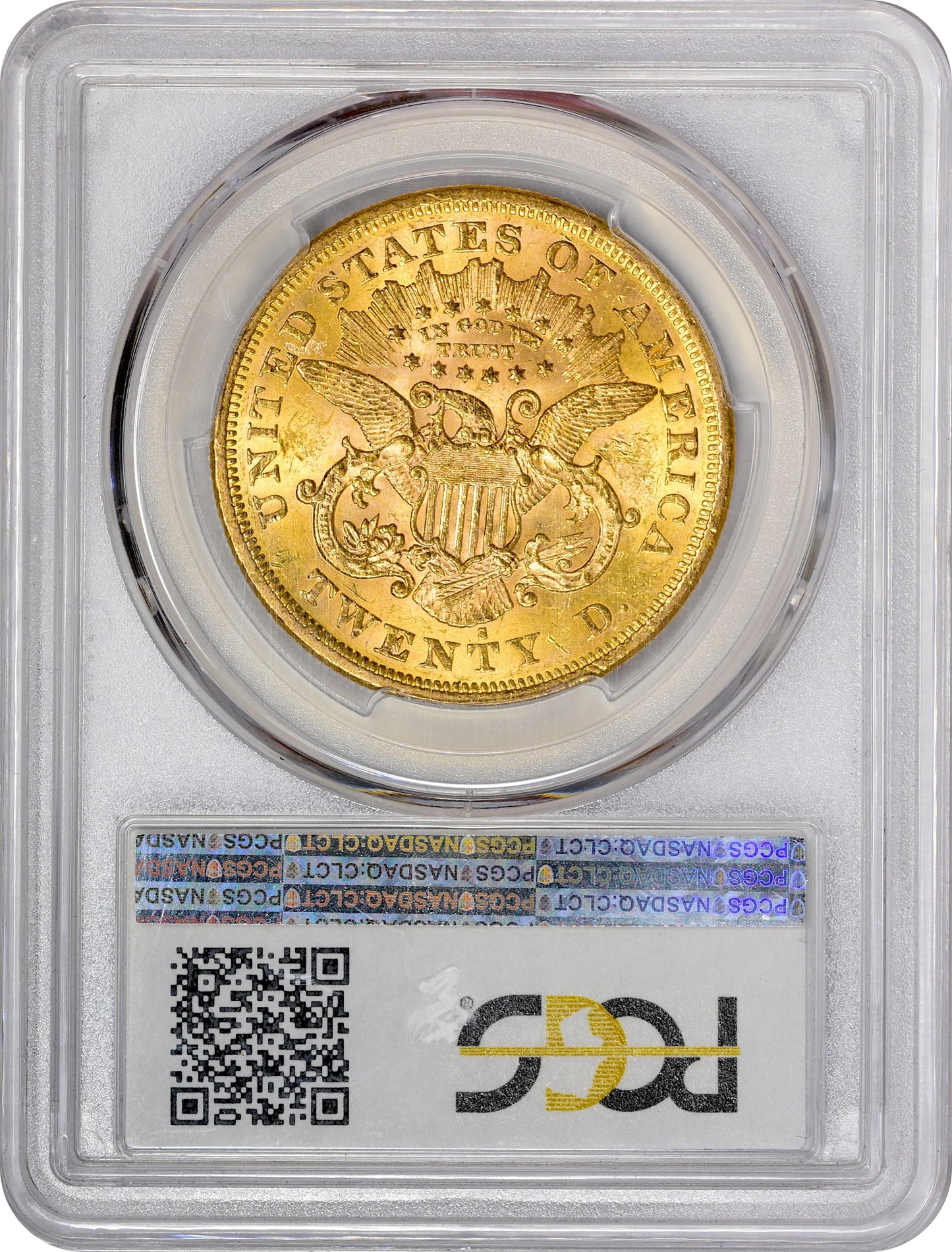 1876-S $20 MS60 PCGS