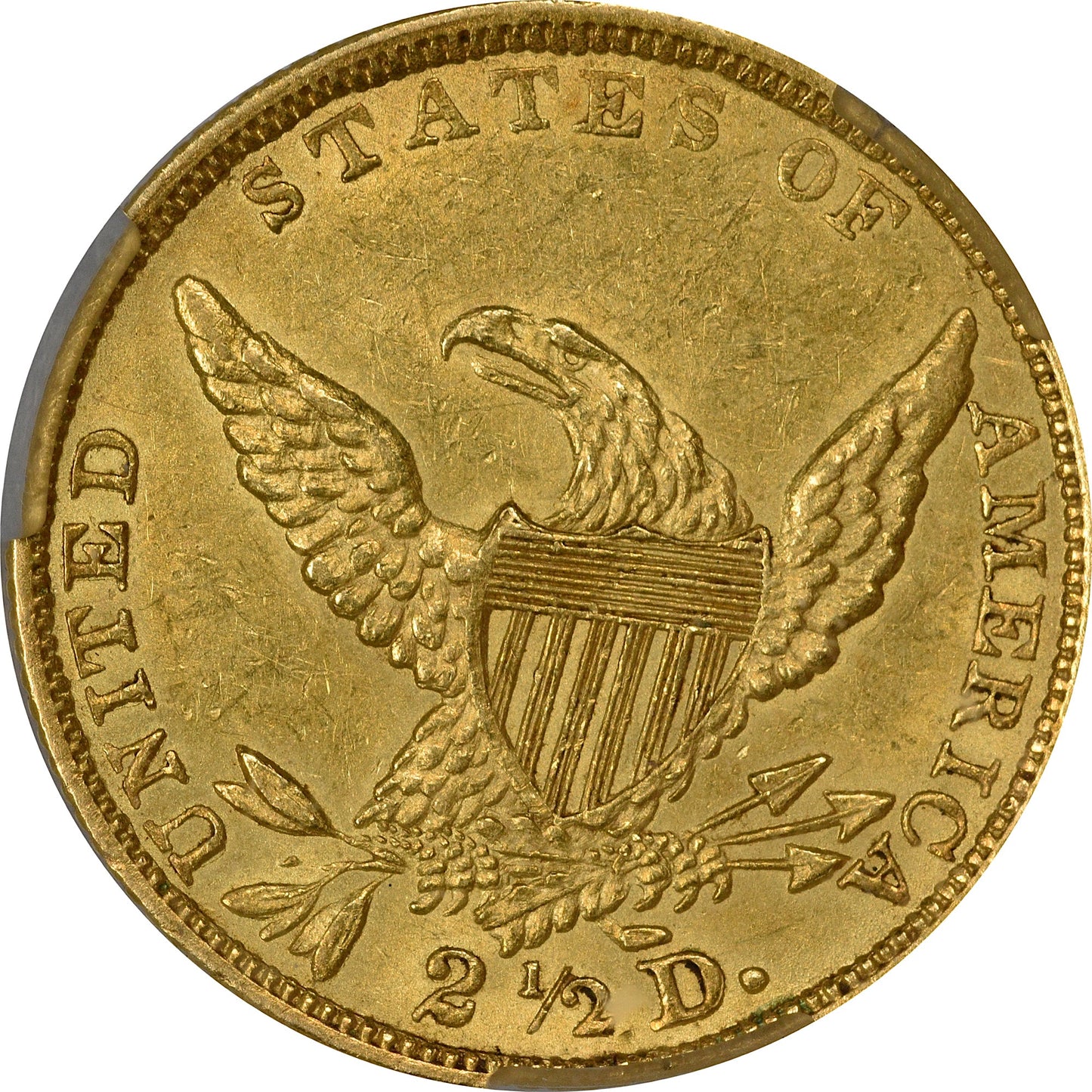 1836 $2.5 Block 8 Ms62 Cacg