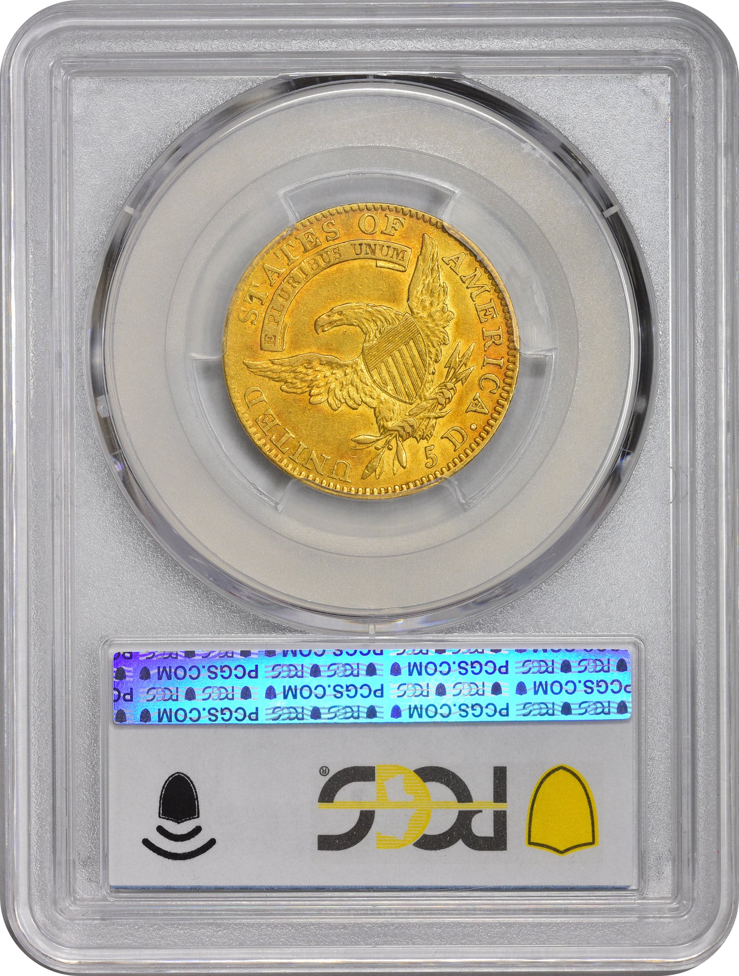 1811 $5 SMALL 5 AU55 PCGS CAC