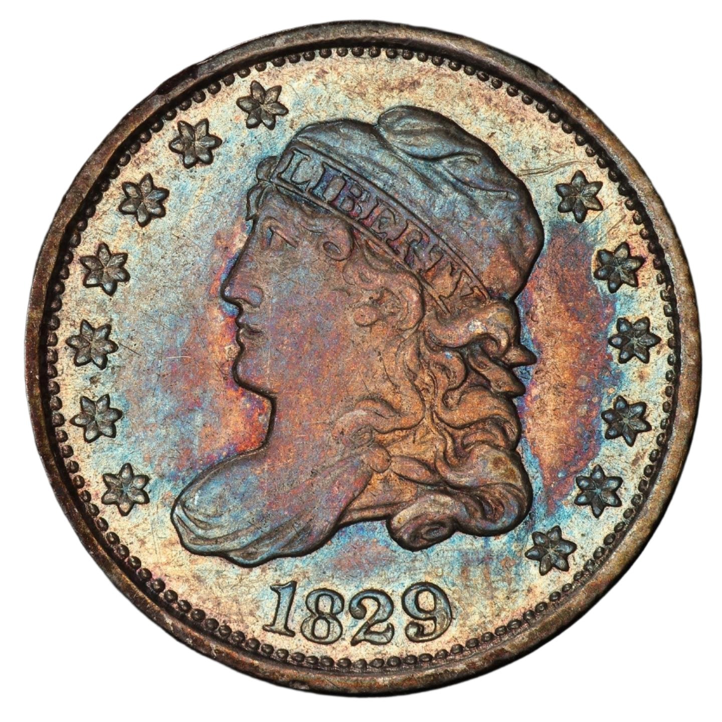 1829 H10C AU58 PCGS