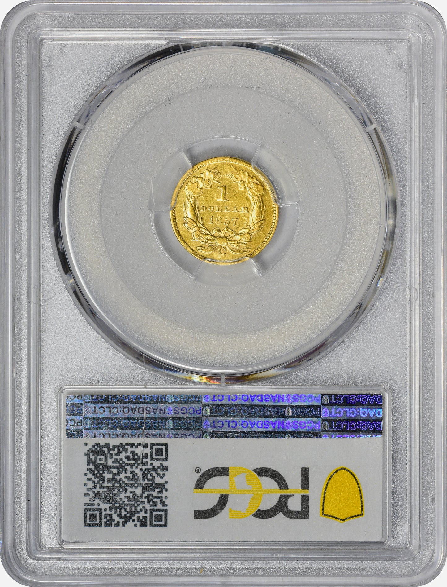 1857-C G$1 AU53 PCGS