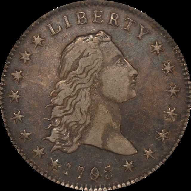 1795 $1 VF35 2 LEAVES NGC CAC
