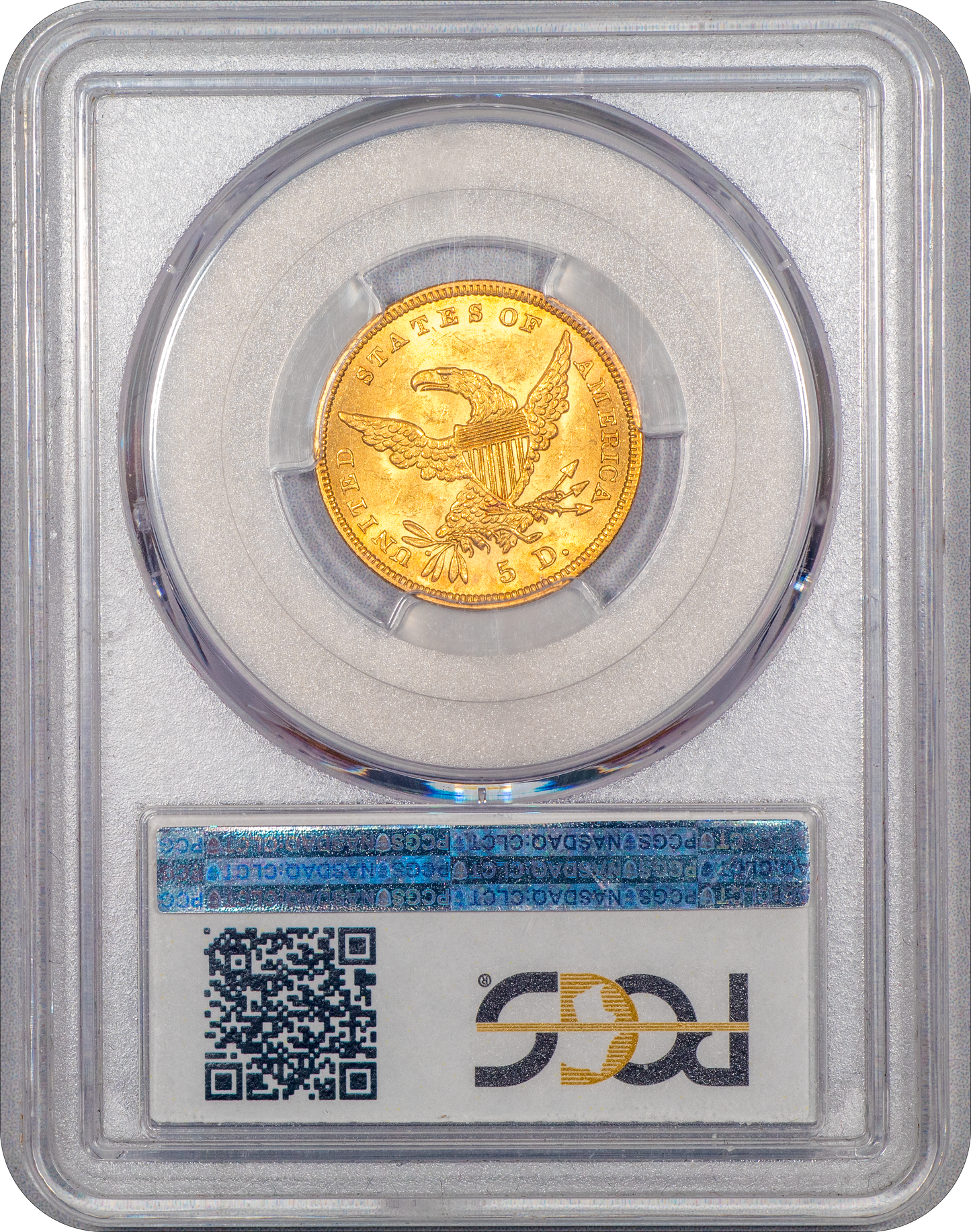 1838 $5 MS63 PCGS CAC
