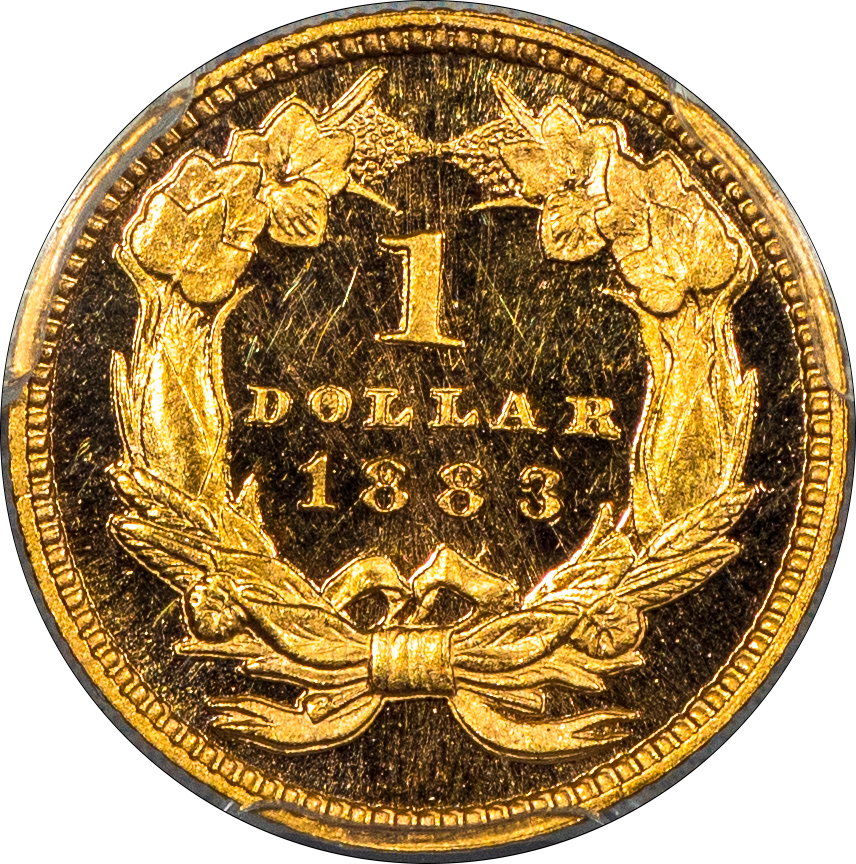 1883 G$1 PR63 CAM PCGS CAC