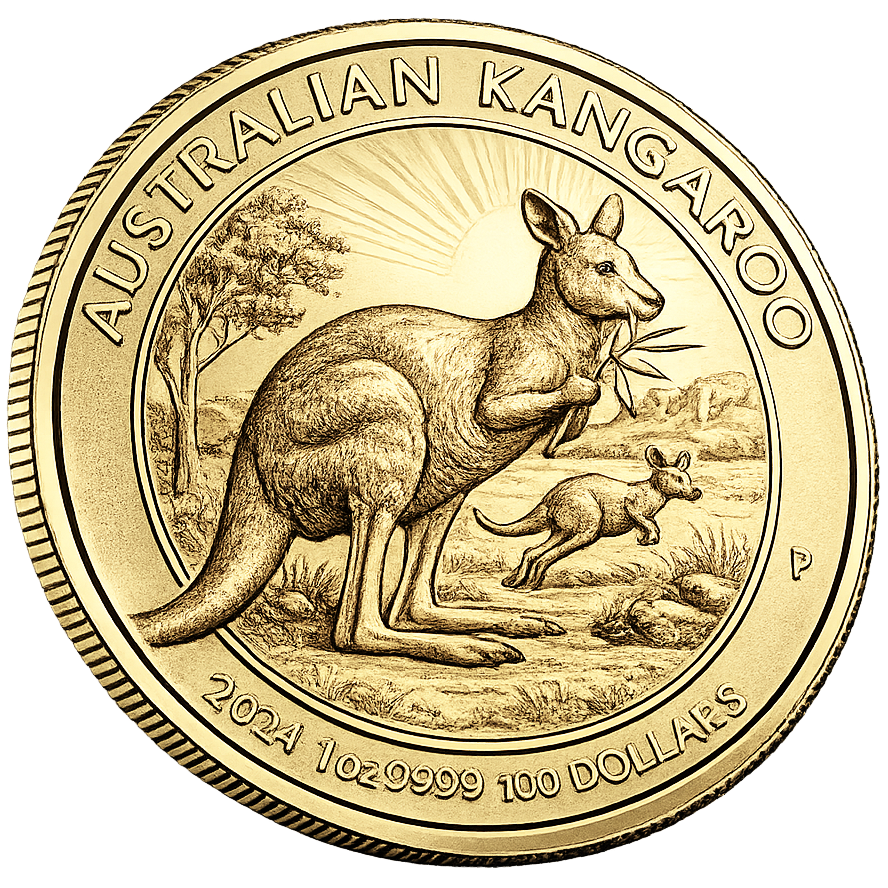 1 oz Australia Gold Kangaroo Coin BU - Random Year