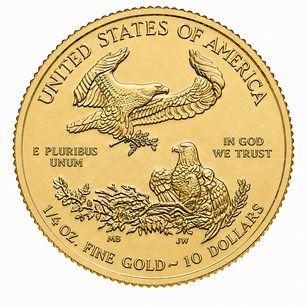 1/4 oz American Gold Eagle Coin BU - Random Year