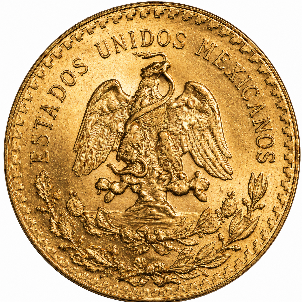 Mexican 50 Pesos Gold Coin AU-BU Condition - Random Year