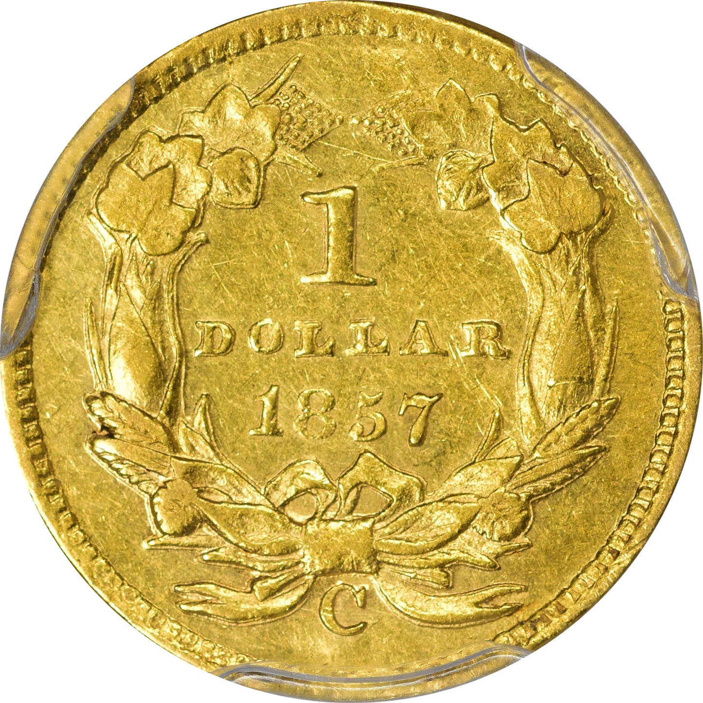 1857-C G$1 AU53 PCGS