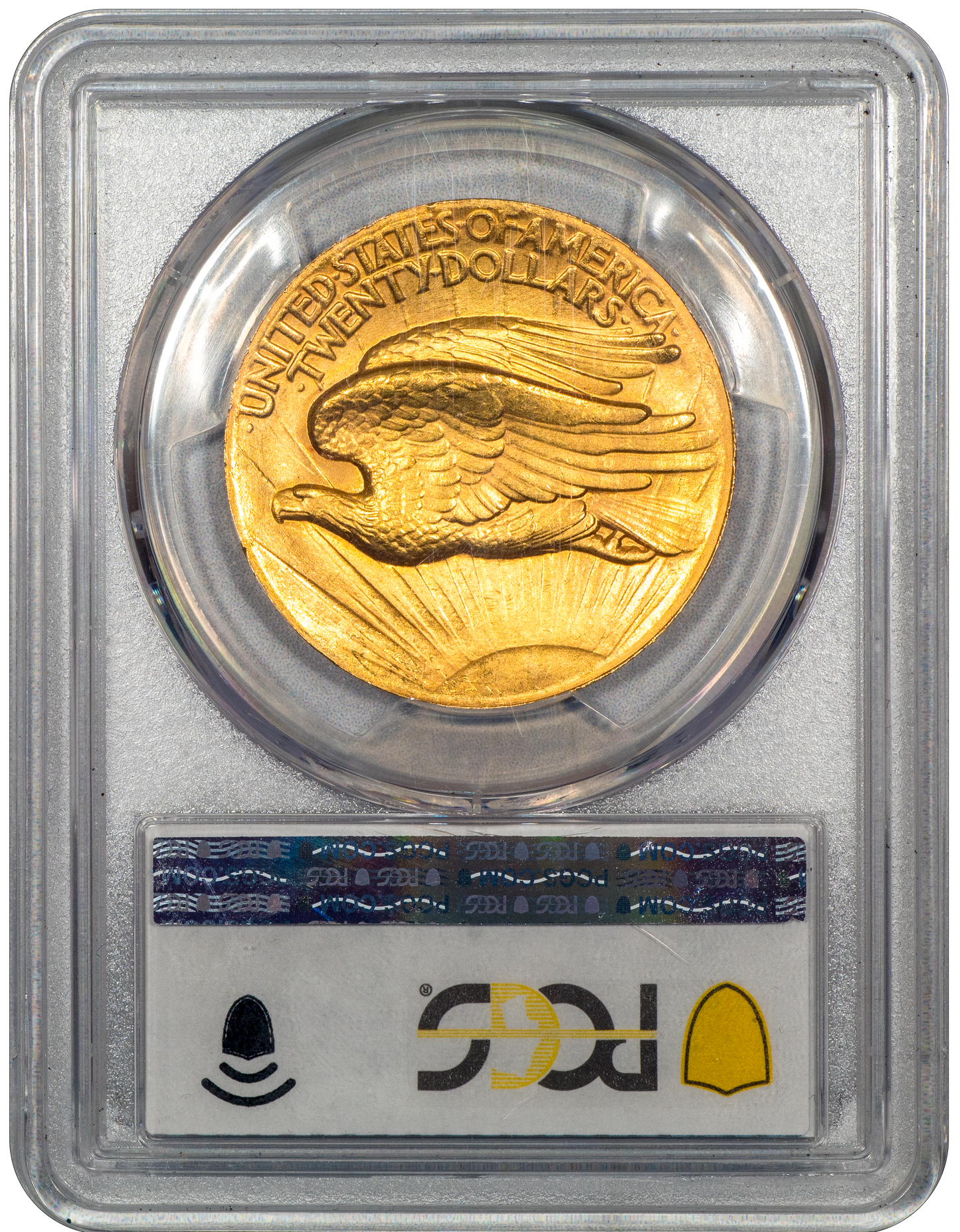 1907 $20 HIGH RELIEF WIRE EDGE MS64+ PCGS