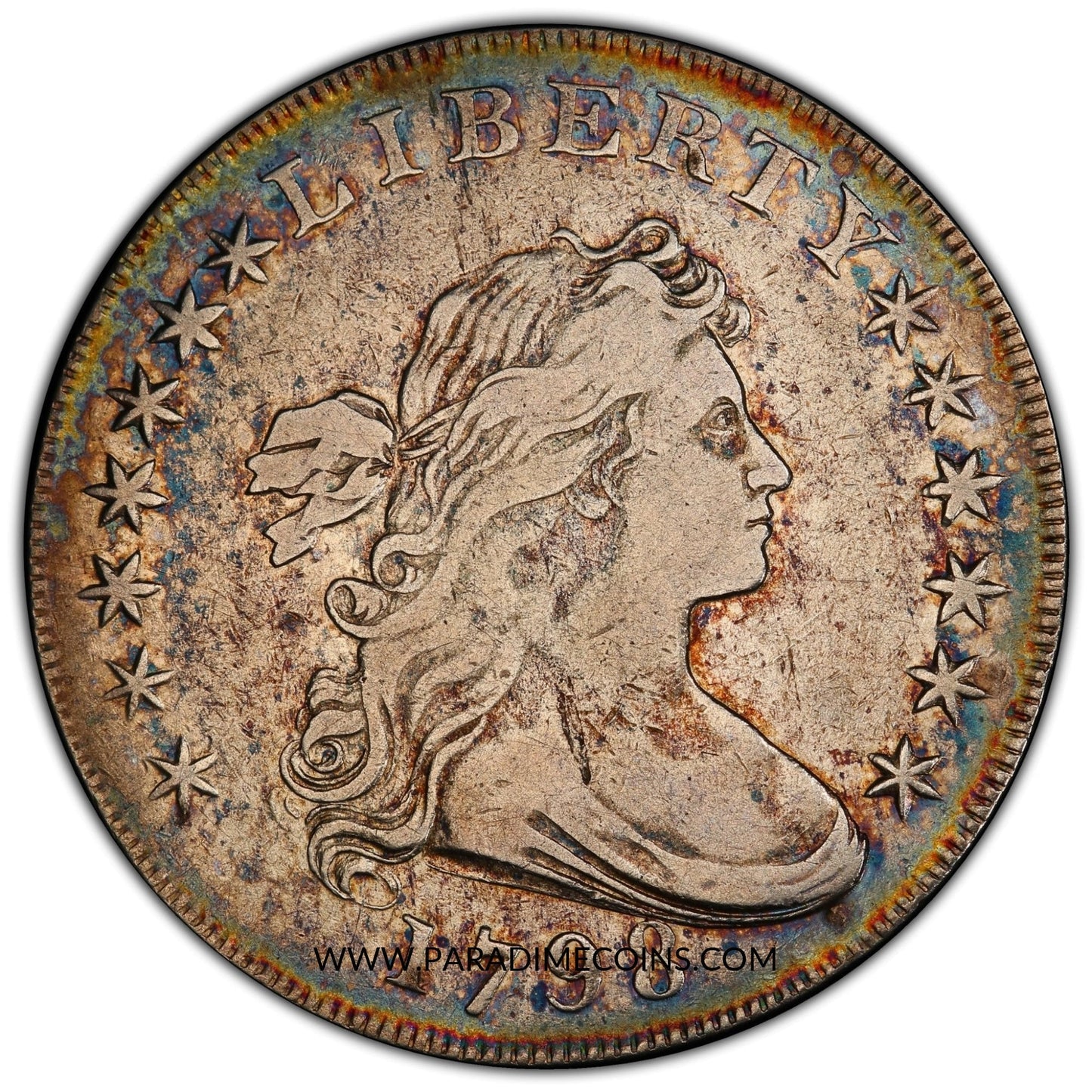 1798 $1 LARGE EAGLE F15 PCGS - Paradime Coins | PCGS NGC CACG CAC Rare US Numismatic Coins For Sale