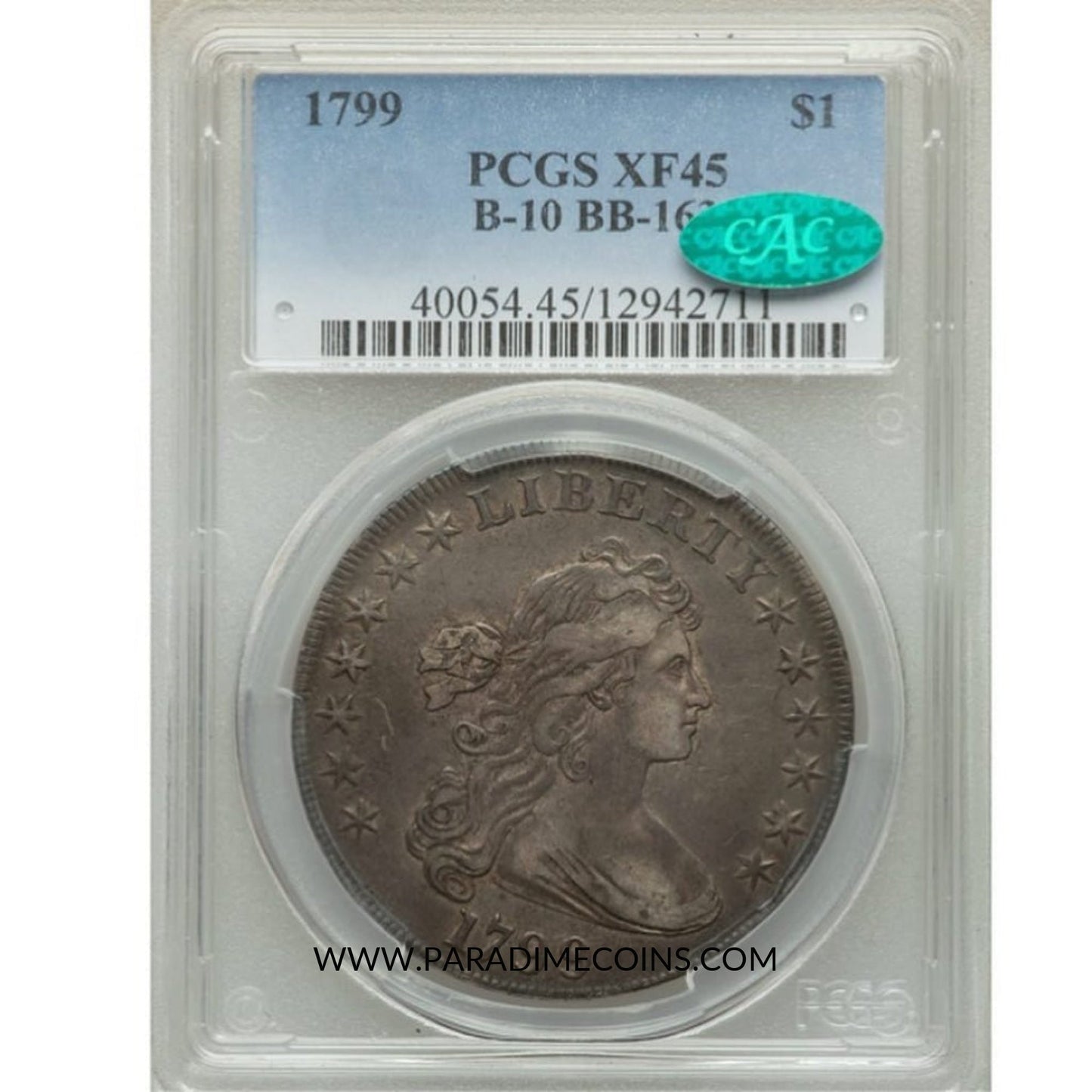 1799 $1 XF45 PCGS CAC - Paradime Coins | PCGS NGC CACG CAC Rare US Numismatic Coins For Sale