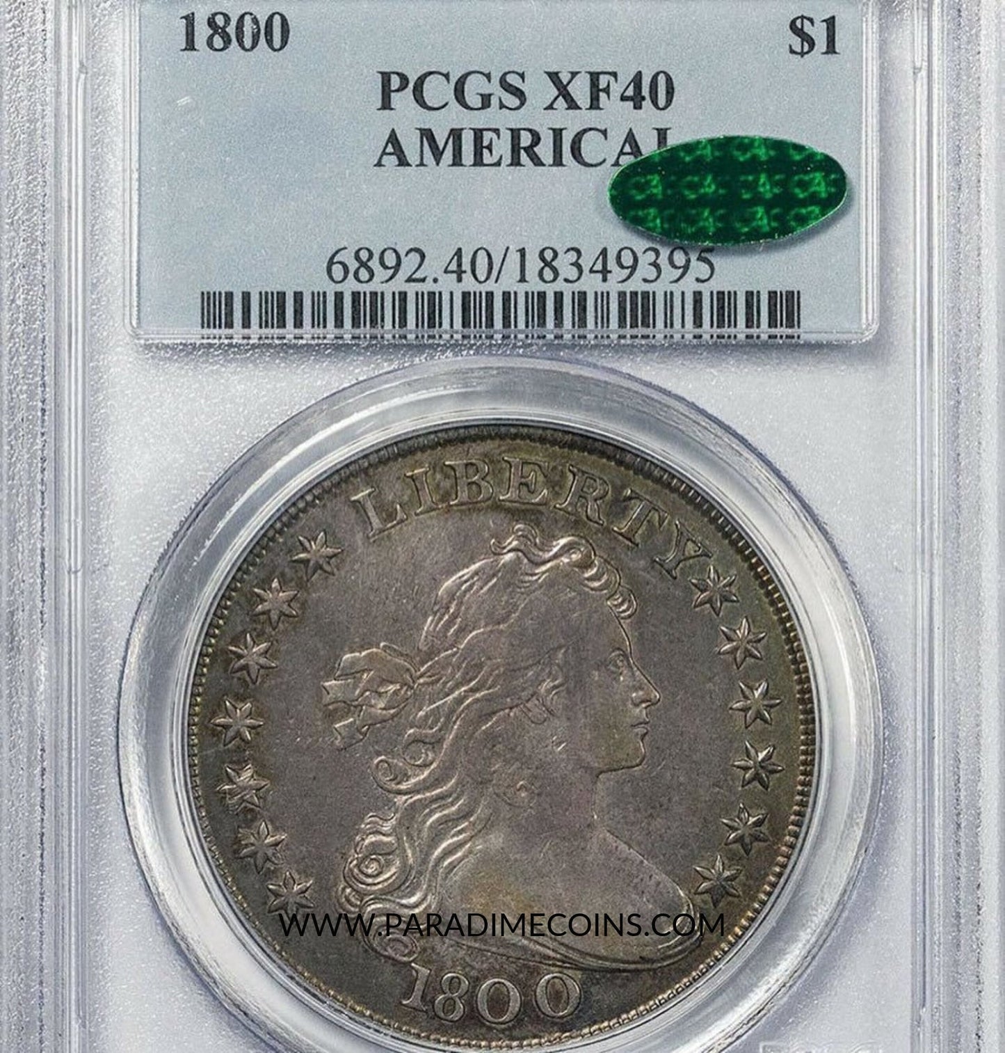 1800 $1 XF40 AMERICAI PCGS CAC - Paradime Coins | PCGS NGC CACG CAC Rare US Numismatic Coins For Sale