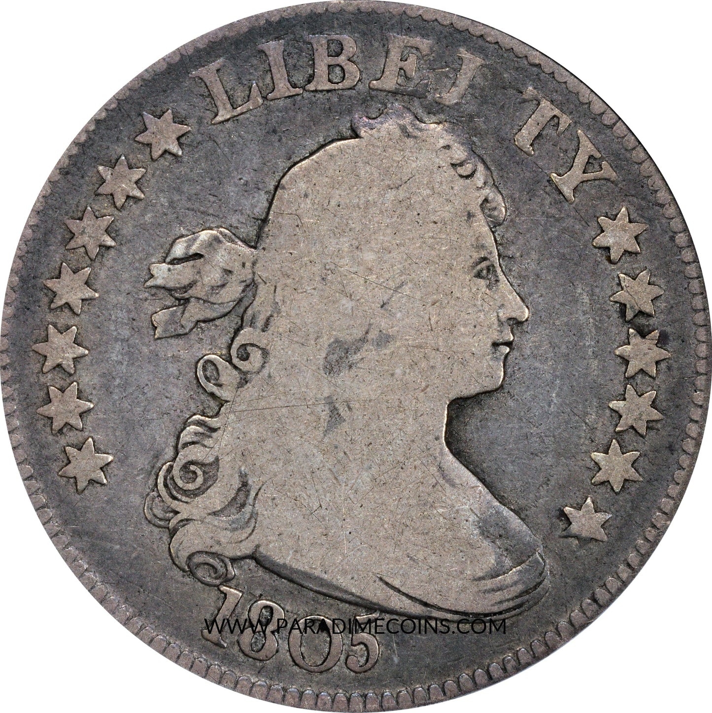 1805 25C VG10 PCGS CAC - Paradime Coins | PCGS NGC CACG CAC Rare US Numismatic Coins For Sale